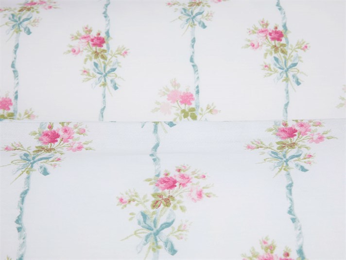 Trandafirul trandafir  Satin bumbac Set 2  FAȚĂ DE PERNĂ 50x70 cm Albastru.