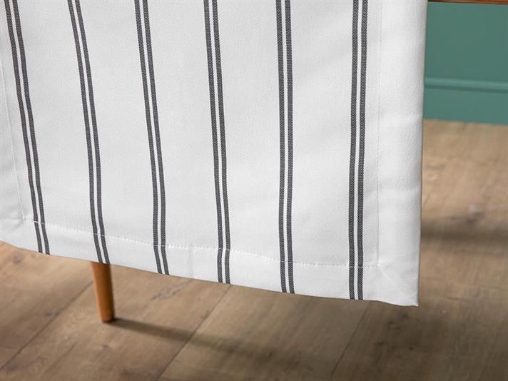 Traversă de masă, Blue Lines, Poliester, 40x140 Cm, alb