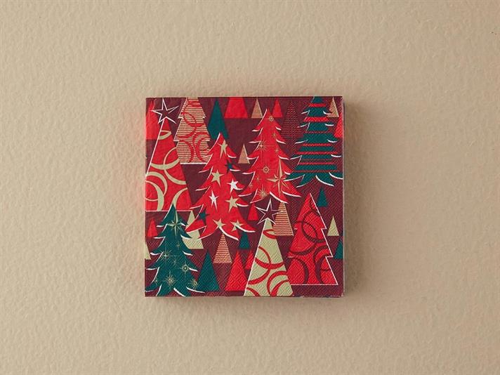 Trees Red Hârtie Cu 20 Piese Șervețele De Hârtie 33x33 cm Roșu