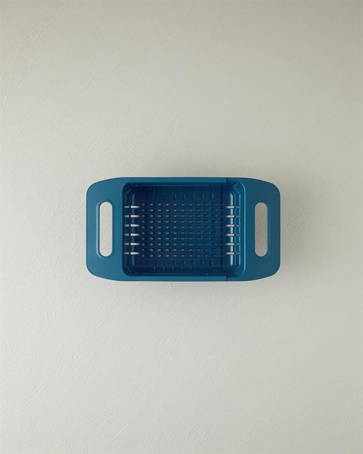 drept Plastic Strecurătoare Reglabilă Pentru Chiuvetă Strecurătoare 35 Cm Albastru