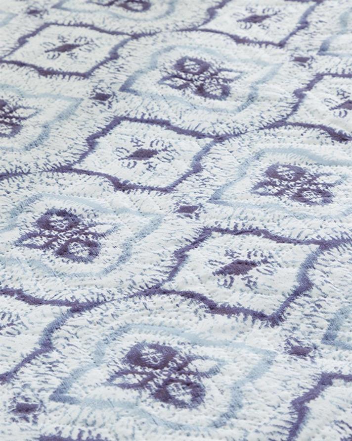 Tribal Damask Double Cuvertură Multifuncțională 200x220 cm Albastru