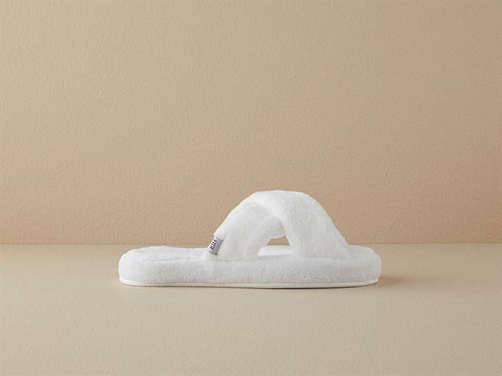 Papuci de casa, unisex, Crux, bumbac-poliester, masura 40-44, alb