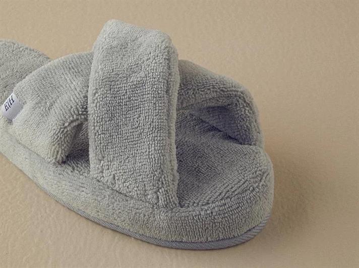 Papuci de casa, unisex, Crux, bumbac-poliester, masura 40-44, gri