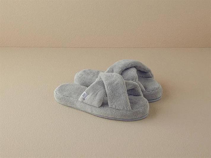 Papuci de casa, unisex, Crux, bumbac-poliester, masura 40-44, gri