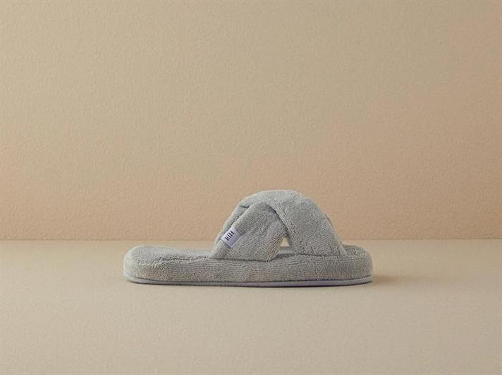 Papuci de casa, unisex, Crux, bumbac-poliester, masura 40-44, gri