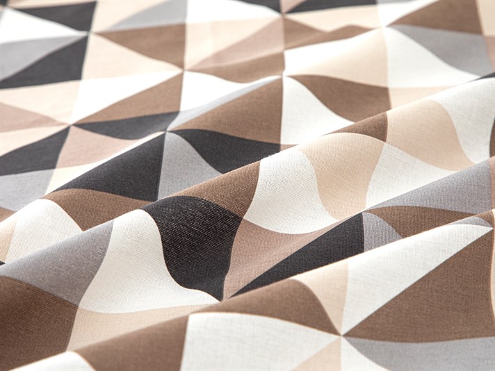 TRIGON COTTONY MIC DUBLU  SET LENJERIE DE PAT 180X200 CM GRI-BEJ