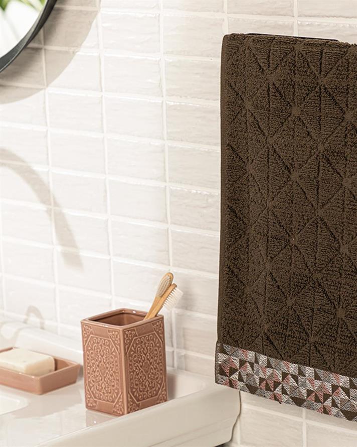 Trigon Jacquard Prosop De Față 50x80 cm Cafeniu