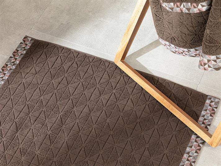 Trigon Jacquard Prosop Pentru Picioare 50x70 cm Cafeniu