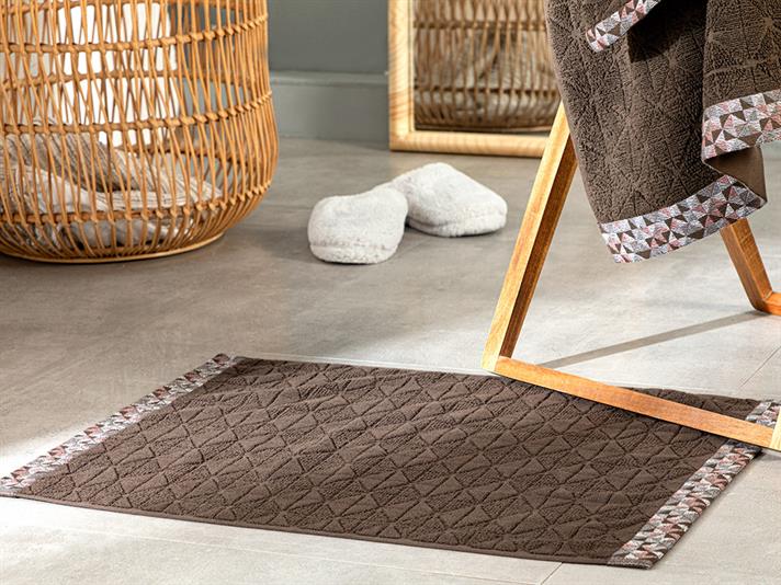 Trigon Jacquard Prosop Pentru Picioare 50x70 cm Cafeniu