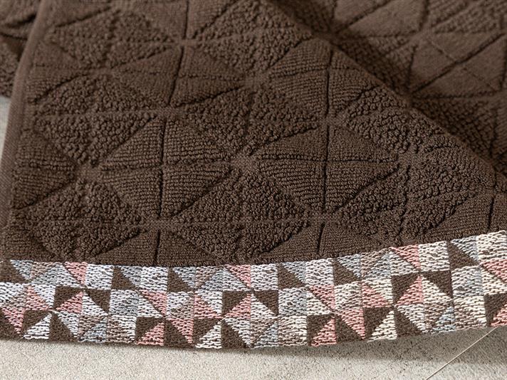 Trigon Jacquard Prosop Pentru Picioare 50x70 cm Cafeniu