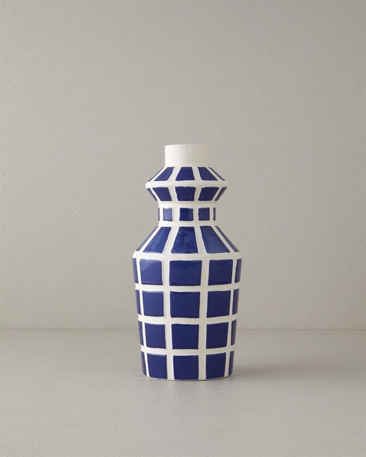 Trina Vază 15x15x30 cm Albastru