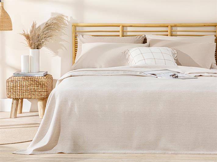 Trios  Ață vopsită Double Person  CUVERTURĂ 200x220 cm Beige