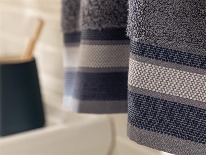 triplu Dungat Cu Bumbac Prosop De Față 50x76 cm Indigo.