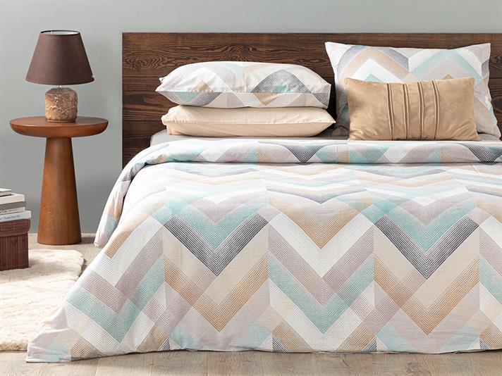 Triquetra Bumbac Pentru O Persoana Set Lenjerıe De Pat 160*220 Cm Gri.
