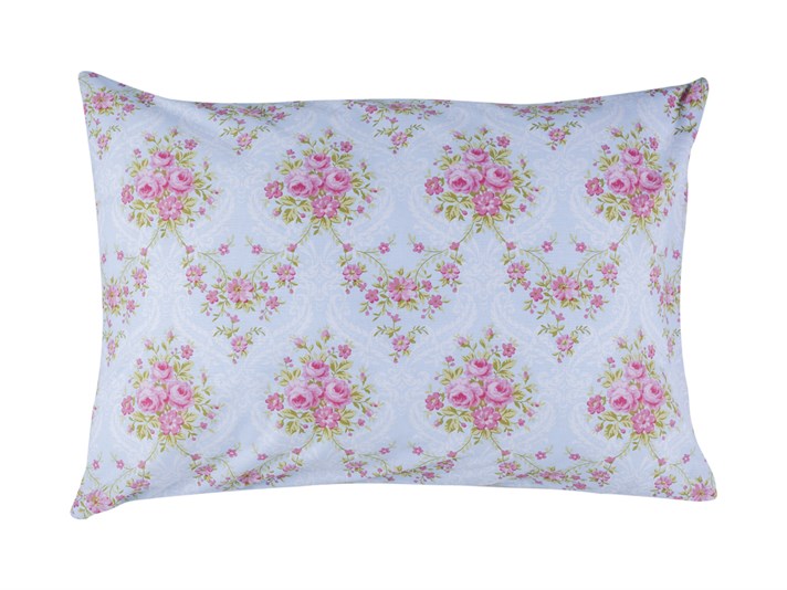 Trup de trandafiri Cu Bumbac Cu 2 Piese Față De Pernă 50x70 cm Albastru