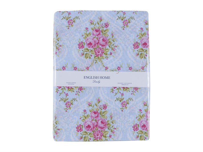 Trup de trandafiri Cu Bumbac Double Lenjerie De Pat 200x220 cm Albastru