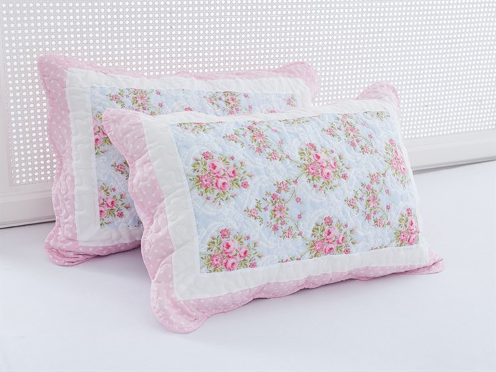 Trup de trandafiri  Microfibră Persoană dublă  SET CUVERTURĂ DE PAT 240x260 cm Roz