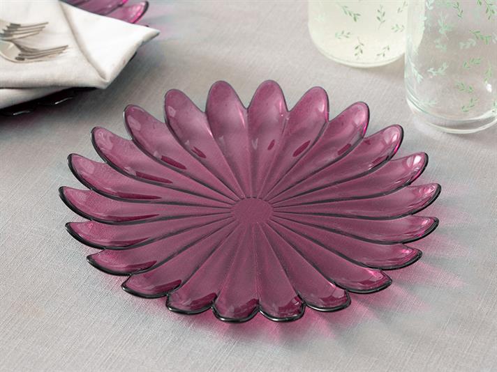Tulun Glass Service Plate 28 cm Purple