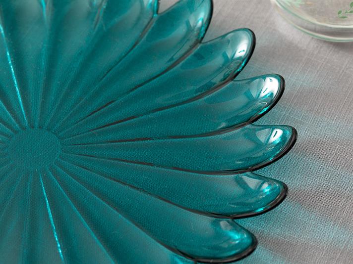 Tulun Glass Service Plate 28 cm Green
