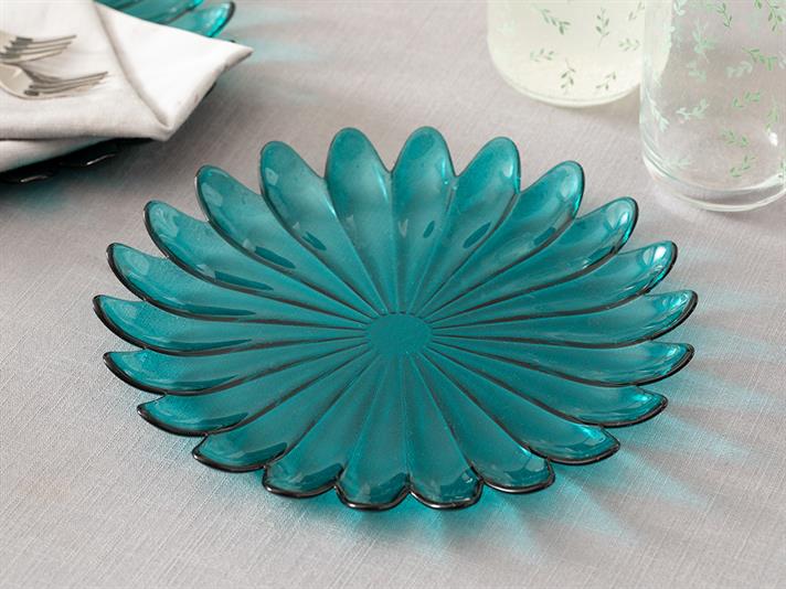 Tulun Glass Service Plate 28 cm Green