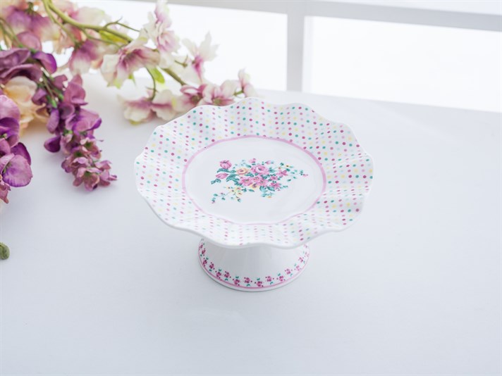 Tulip Bone China With Legs Service Plate . Colored