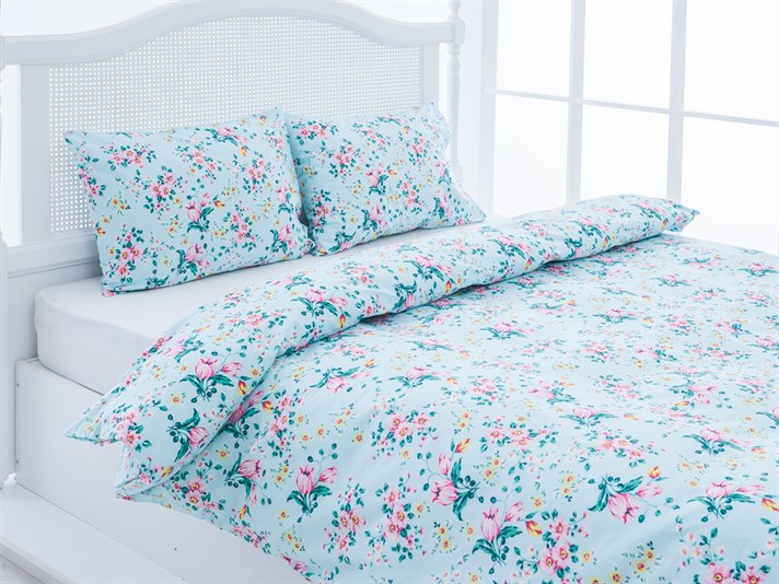 Tulip Cu Bumbac Single Lenjerie De Pat 160x220 cm Roz