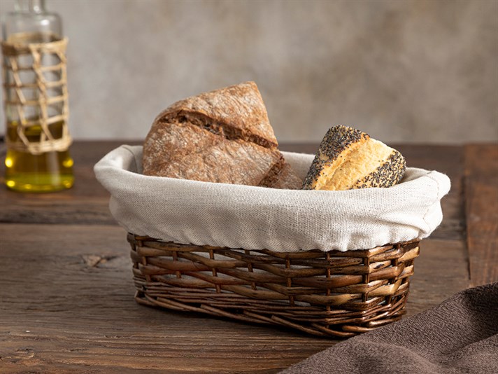 Tulita Willow Bread Basket 26x13 cm Beige