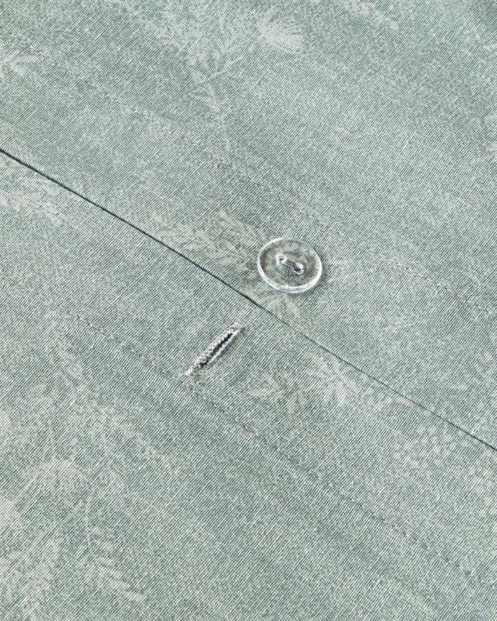 Lenjerie de pat completa, pentru doua persoane, Flower Shade, bumbac-poliester, 200x220 cm/160x200 cm/50x70 cm, verde