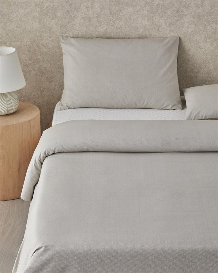 Flowing Stripes Ușor De Călcat Double Set Lenjerie De Pat 200x220 cm Bej