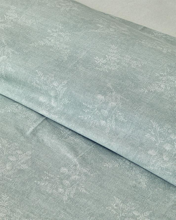 Lenjerie de pat completa, pentru doua persoane, Flower Shade, bumbac-poliester, 200x220 cm/160x200 cm/50x70 cm, verde