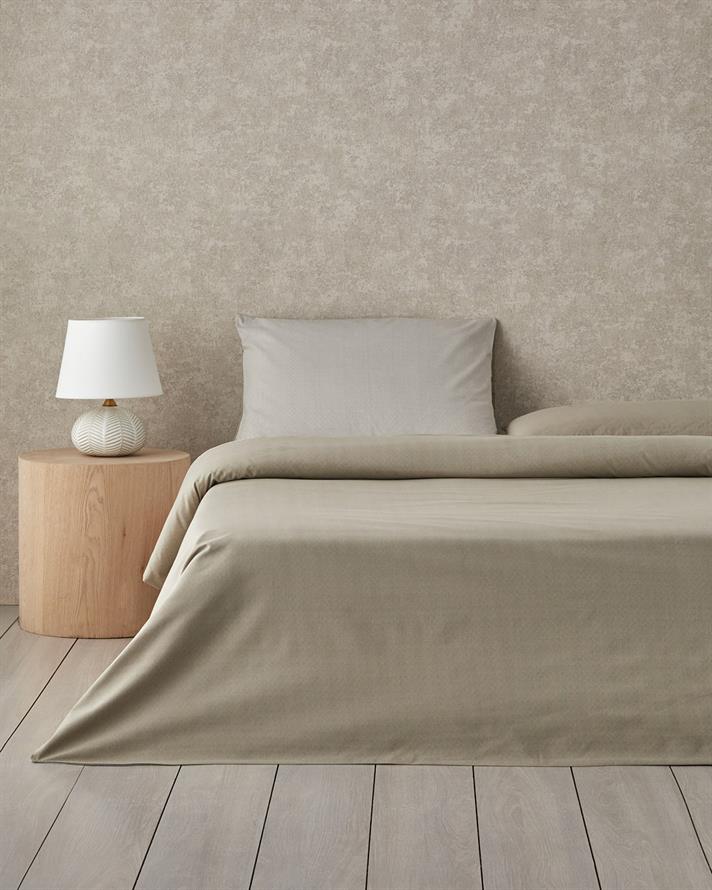 Flowing Stripes Ușor De Călcat Double Set Lenjerie De Pat 200x220 cm Bej