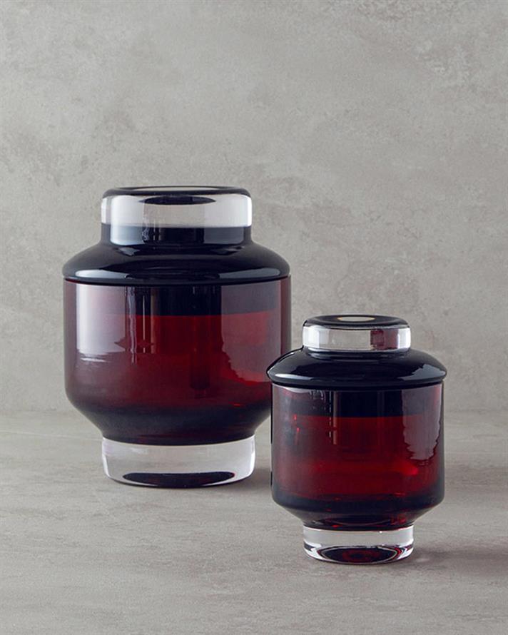 umbră Sticlă Obiect Decorativ 16x21.5 cm Bordo