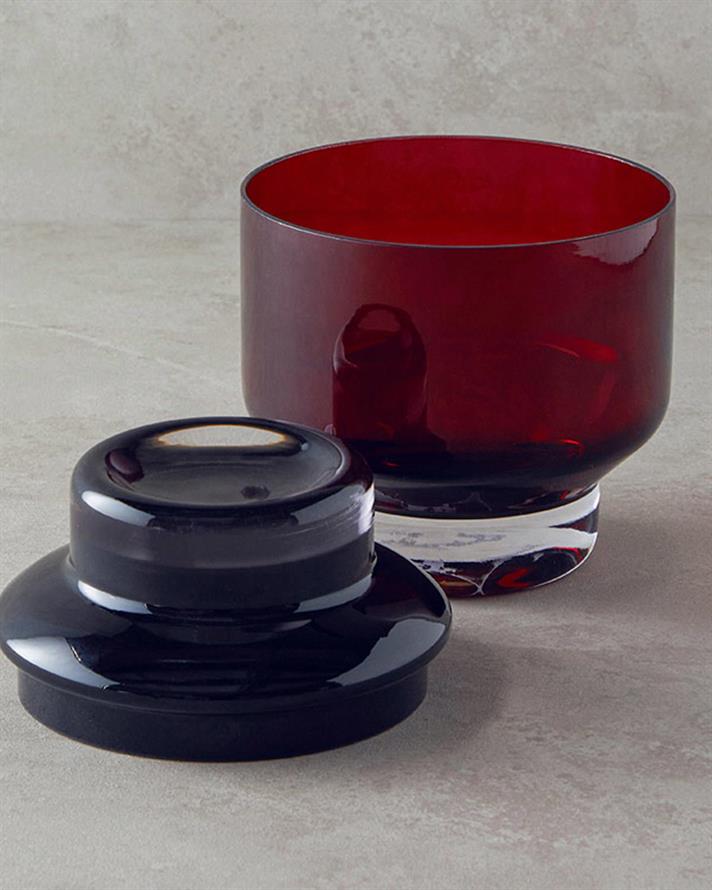 umbră Sticlă Obiect Decorativ 16x21.5 cm Bordo