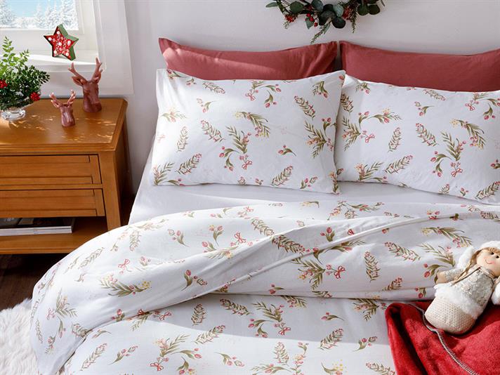 Under the Mistletoe Bumbac For One Person  SET LENJERIE DE PAT 160x220 cm Roşu