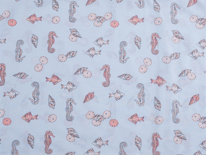 Undersea Cu Bumbac Cu 2 Piese Față De Pernă 50x70 cm Coral