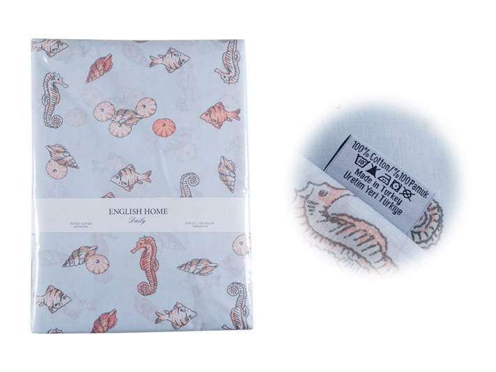 Undersea Cu Bumbac Single Lenjerie De Pat 160x220 cm Coral