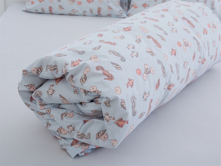 Undersea Cu Bumbac Single Lenjerie De Pat 160x220 cm Coral