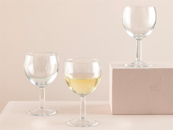 Set 3 Pahare de vin, Unique, sticlă, 195 ml, transparent