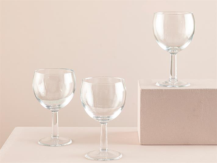 Set 3 Pahare de vin, Unique, sticlă, 195 ml, transparent