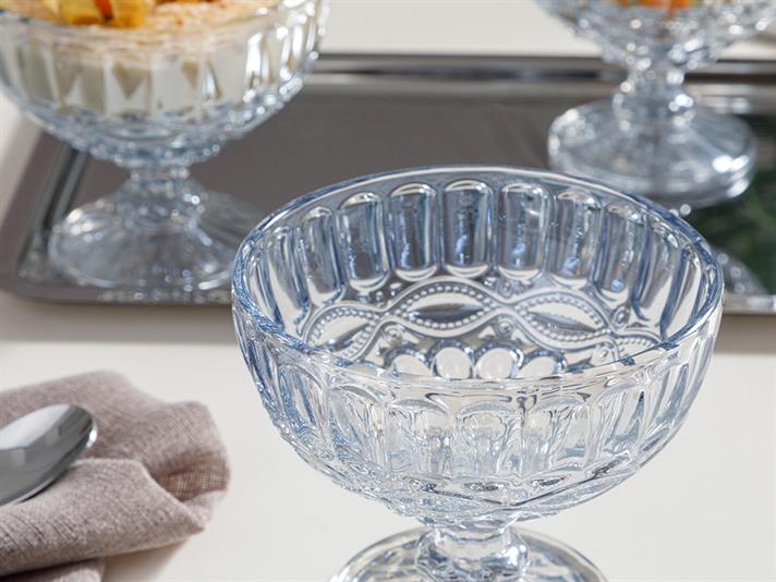 Urbanna Glass 3 Set Cu Picioarele Cup 300 Ml Albastru.
