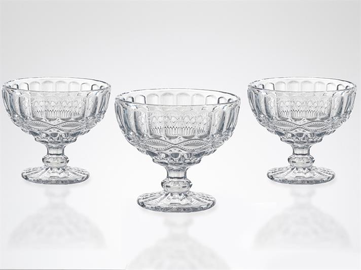 Urbann Glass 3 Set with Feet Cup 300 ml Transparent