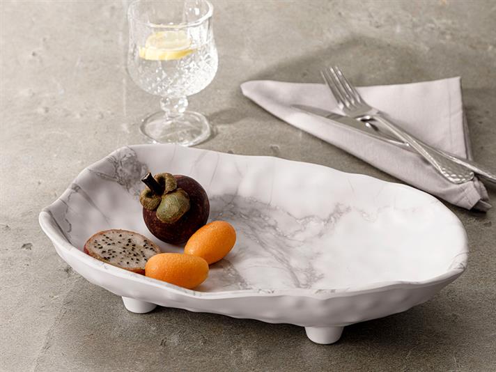 Urbann Melamine With Legs Service Plate White-Gray