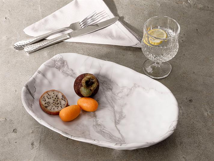 Urbann Melamine With Legs Service Plate White-Gray