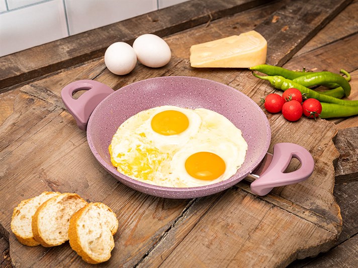 Urbann Granite Single Shallow Frying Pan 20 cm DarkPink