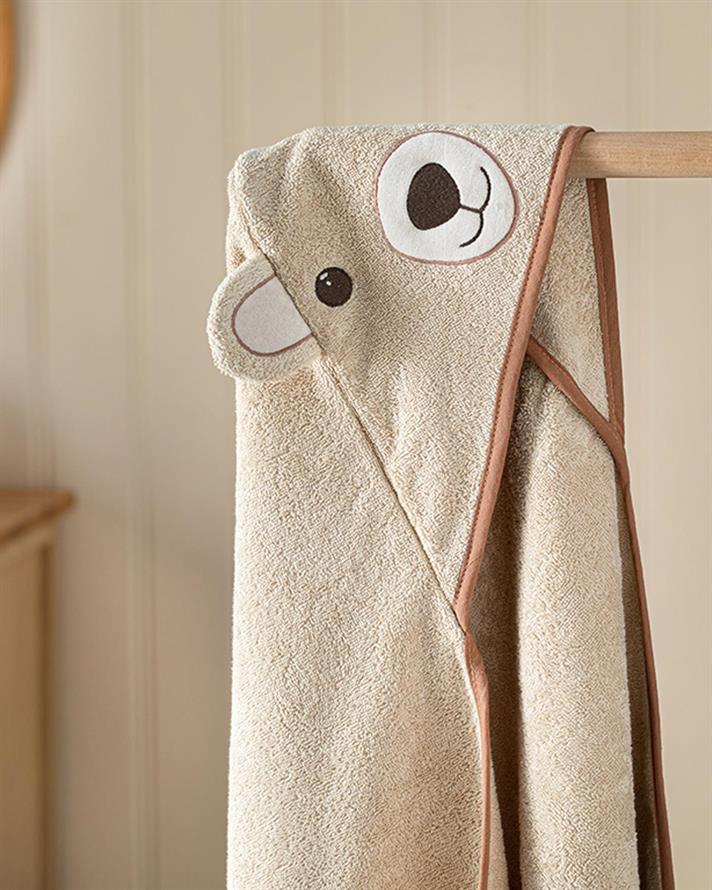 Ursul Bumbac Prosop Bebe 75x75 cm Cafeniu