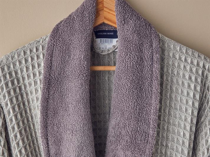 vafelă Cu Bumbac Set Halat L-XL Violet