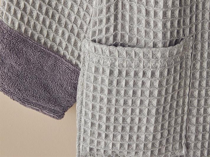 vafelă Cu Bumbac Set Halat L-XL Violet