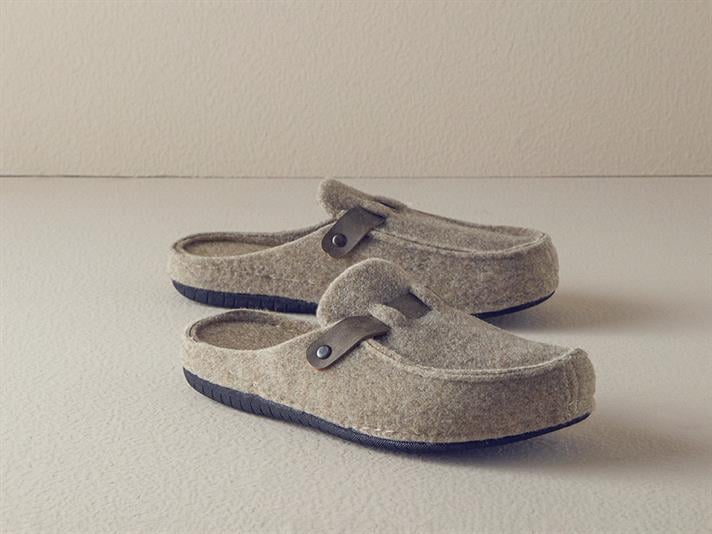 Papuci de casa, pentru barbati, Valley, poliester, masura 41, bej