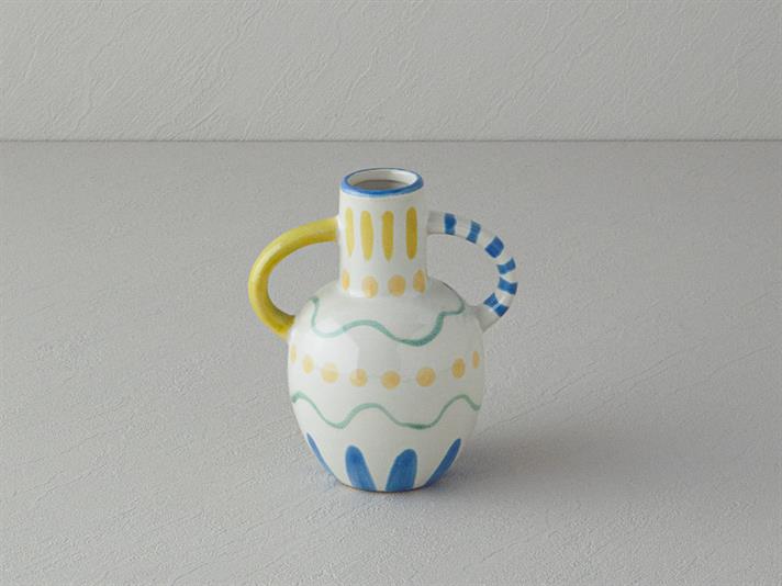 Valencia Ceramică Vază 12,5x9,5x16 cm Multiicolor