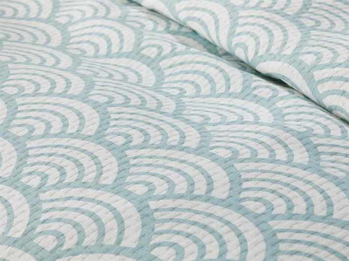 Valurile mării  Cu imprimeu Pentru o persoana  CUVERTURĂ 150x220 cm Seledon,